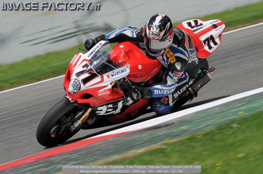 2010-05-08 Monza 2342 Ascari - Superbike - Free Practice - Daisaku Sakai - Suzuki GSX-R 1000